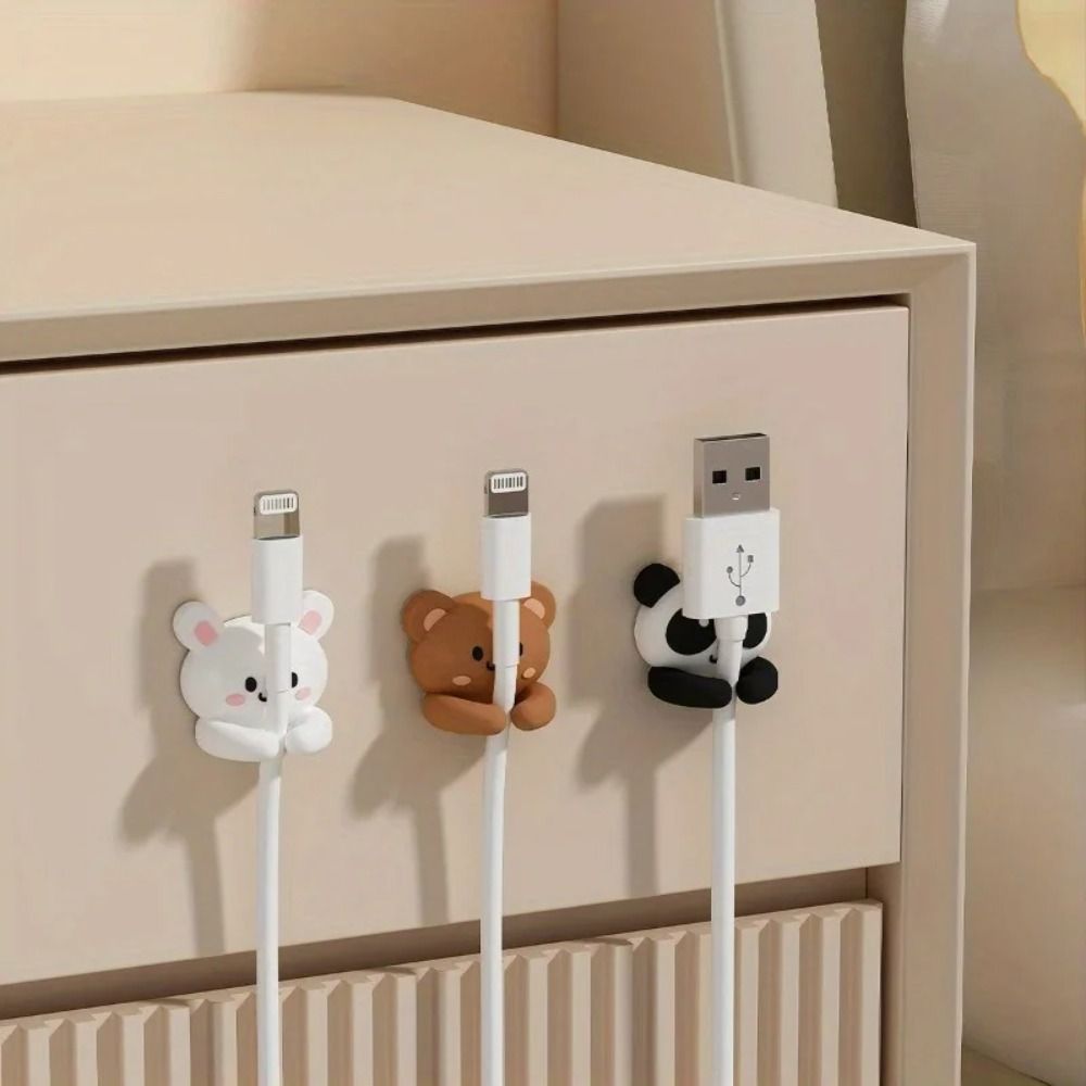 Desk Cable Organizer - Strong Adhesive Self-Adhesive Cable Clip Cute