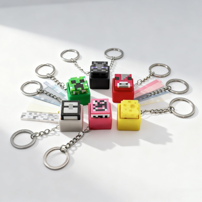 Mechanical Keyboard - 6pcs Hot 3D Printed Minecrafts Themed