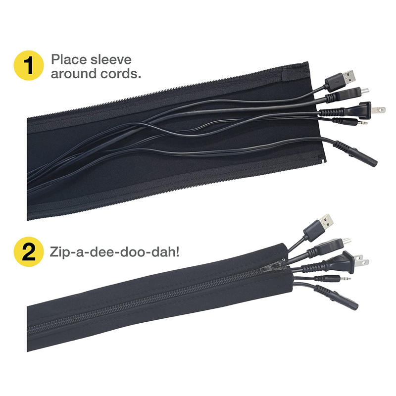 Desk Cable Organizer - 1/2/4 PCS Flexible Cable Management Sleeve