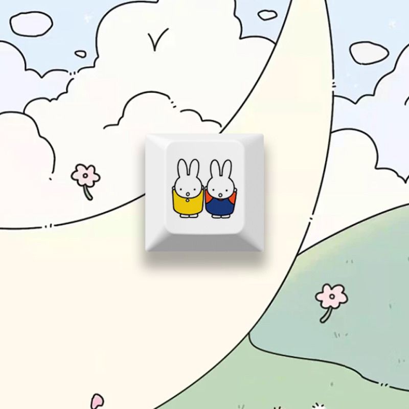 New Miffy rabbit cartoon cute  - Mechanical Keyboard 评论和价格