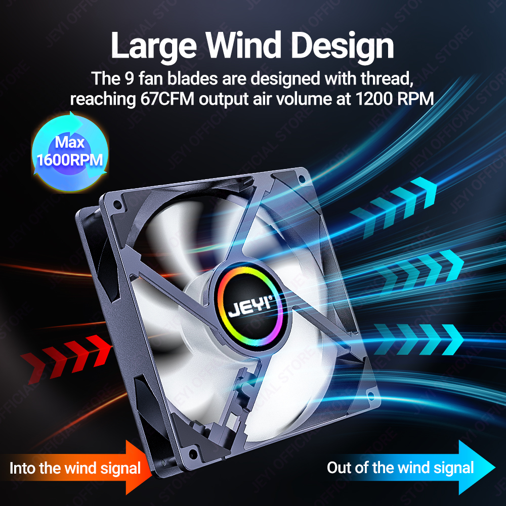 JEYI 120mm PC ARGB Cooling Fan - Pc Gaming Custom 评论和价格