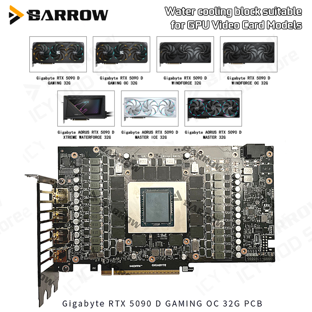 Barrow VGA Water Block for Gig - Pc Gaming Rtx 5090 评论和价格