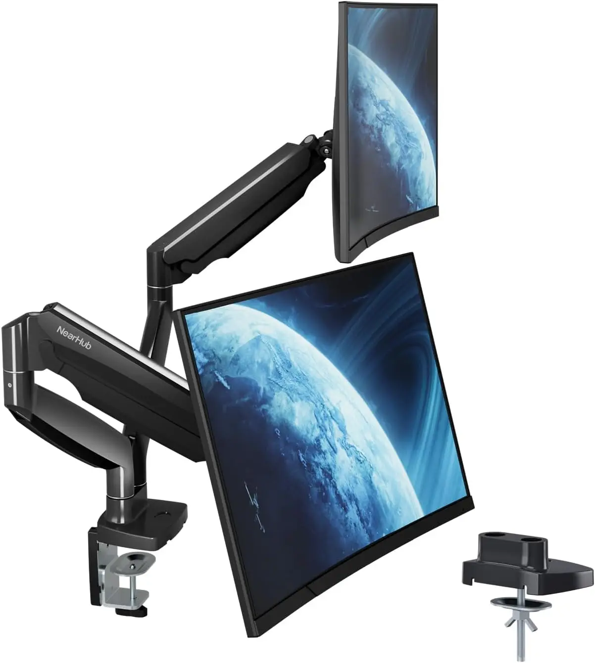 Curved Monitor Mount Dual Moni - Dual Monitor Arm 评论和价格