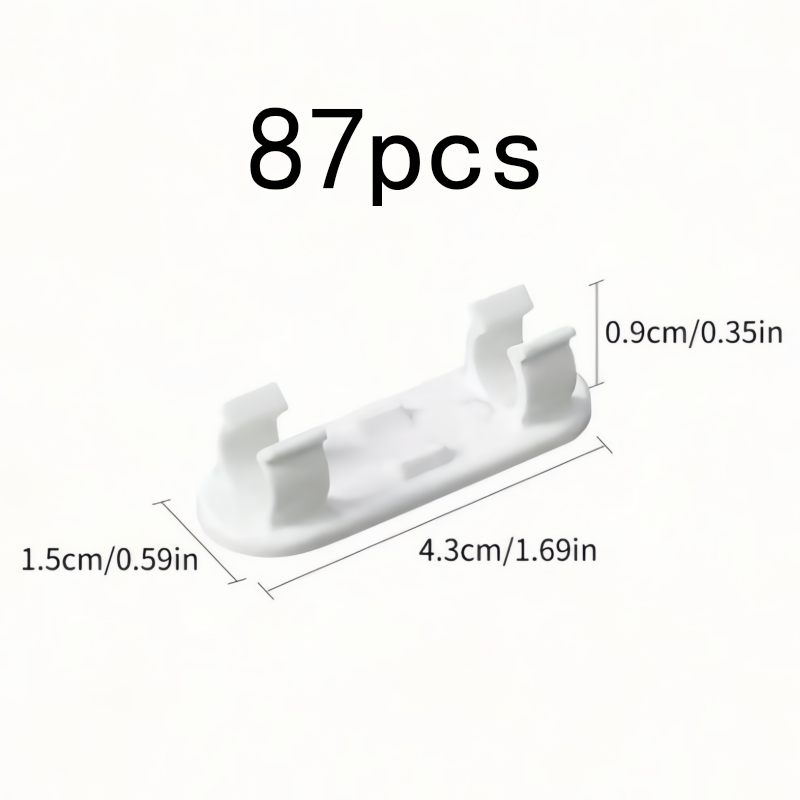 87Pcs White Network Cable Orga - Desk Cable Organizer 评论和价格