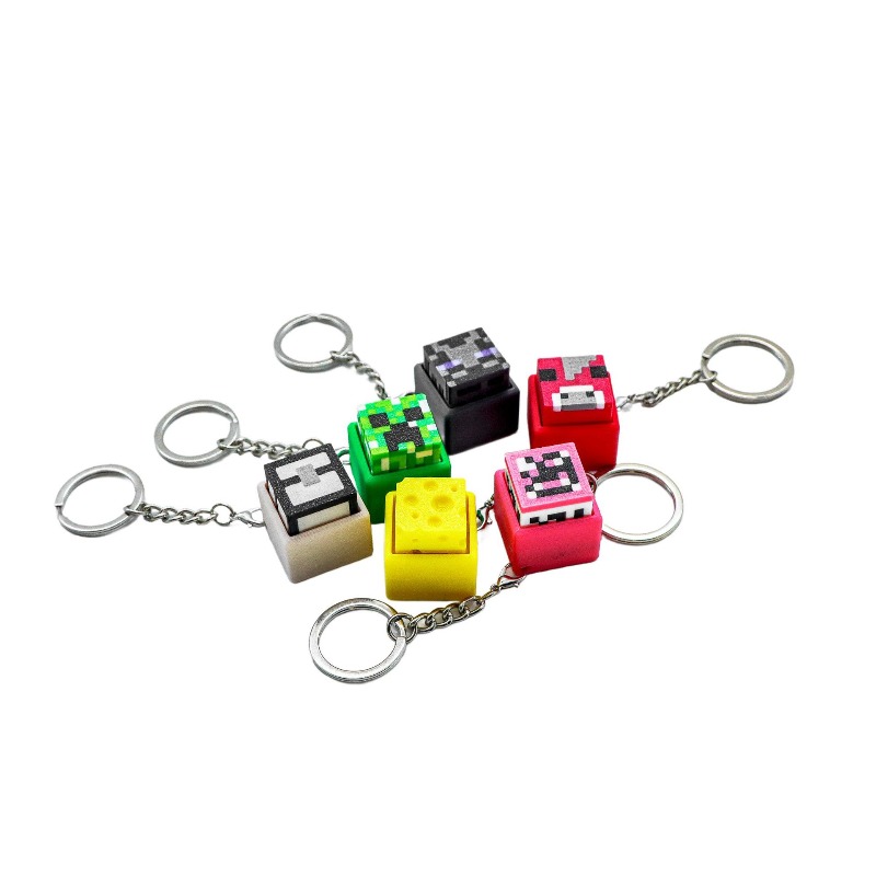 6pcs Hot 3D Printed Minecrafts - Mechanical Keyboard 评论和价格