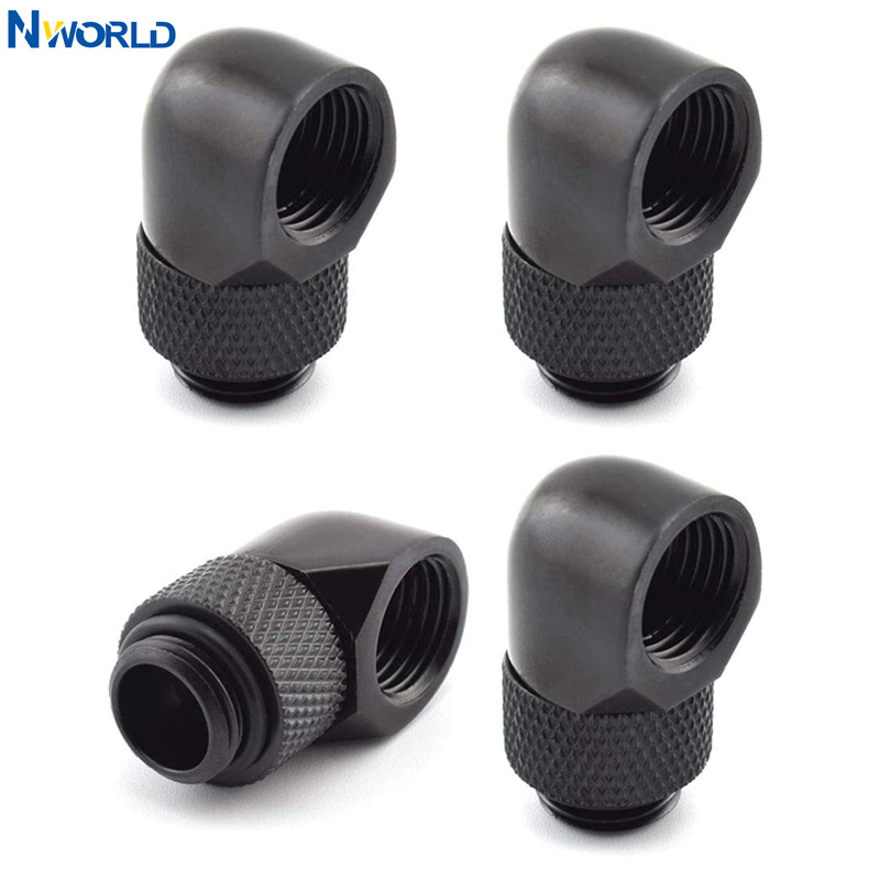 4pcs G1/4 Thread 90 Degree Fit - Pc Gaming Liquid Cooling 评论和价格