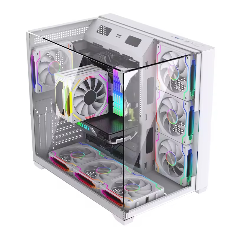 White PC Case Chassis Full Tow - Pc Gaming Case 评论和价格