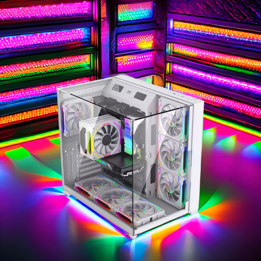 White PC Case Chassis Full Tow - Pc Gaming Case 评论和价格