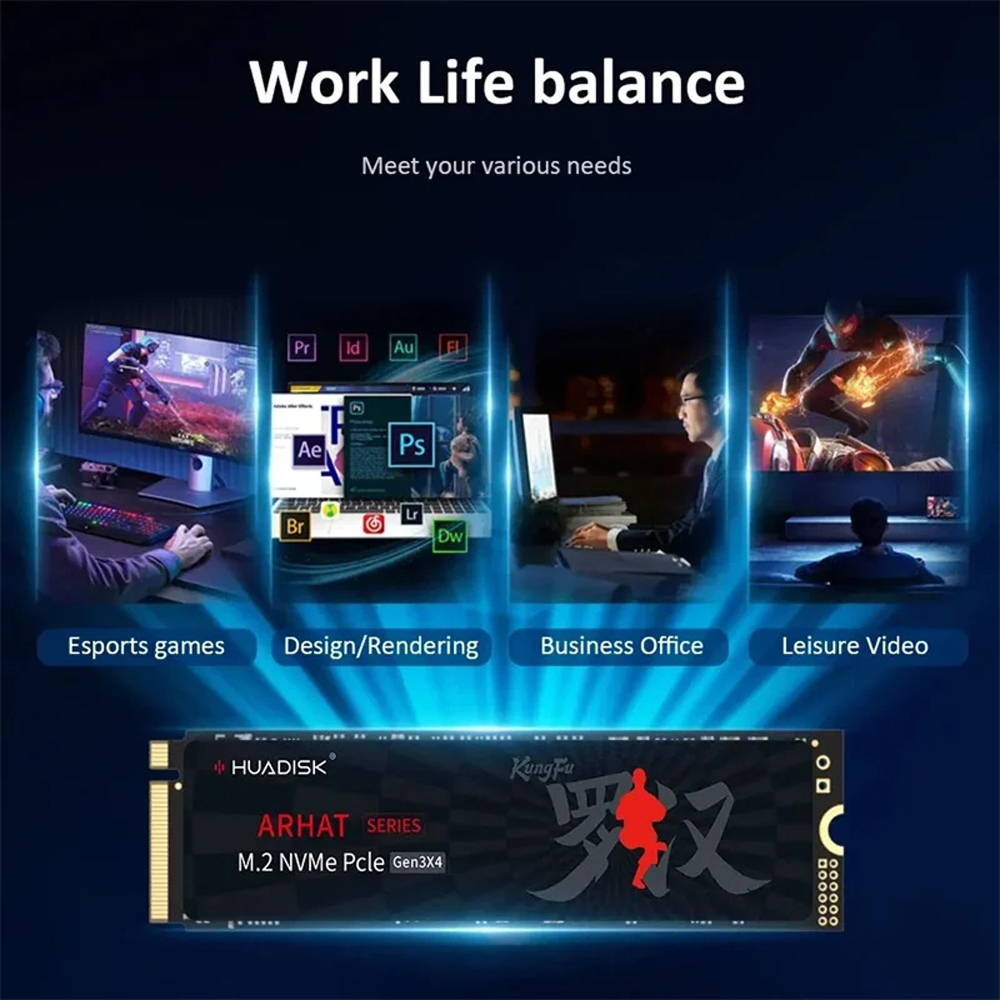 Huadisk SSD NVMe M2 1TB 512GB  - Pc Gaming Msi 评论和价格