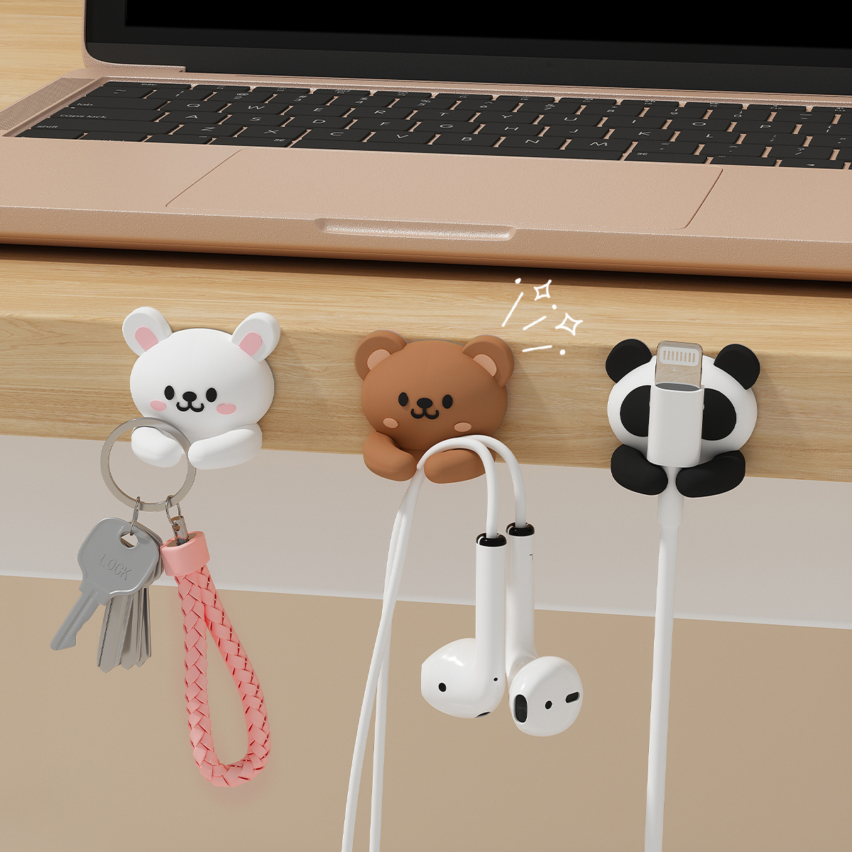 2/3pcs Cute Cartoon Desktop Ca - Desk Cable Organizer 评论和价格