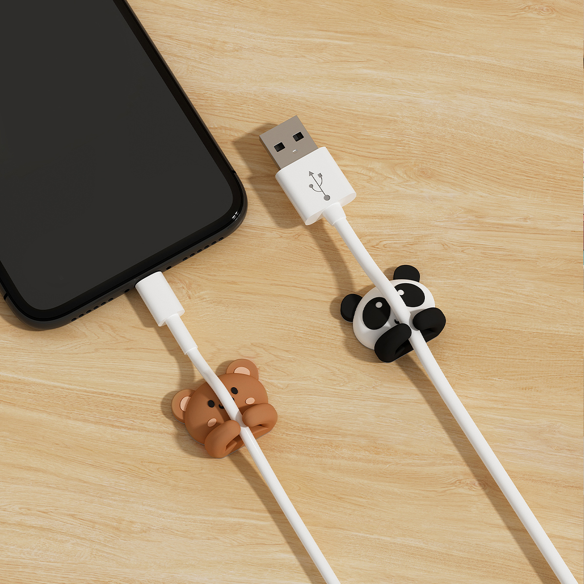 2/3pcs Cute Cartoon Desktop Ca - Desk Cable Organizer 评论和价格