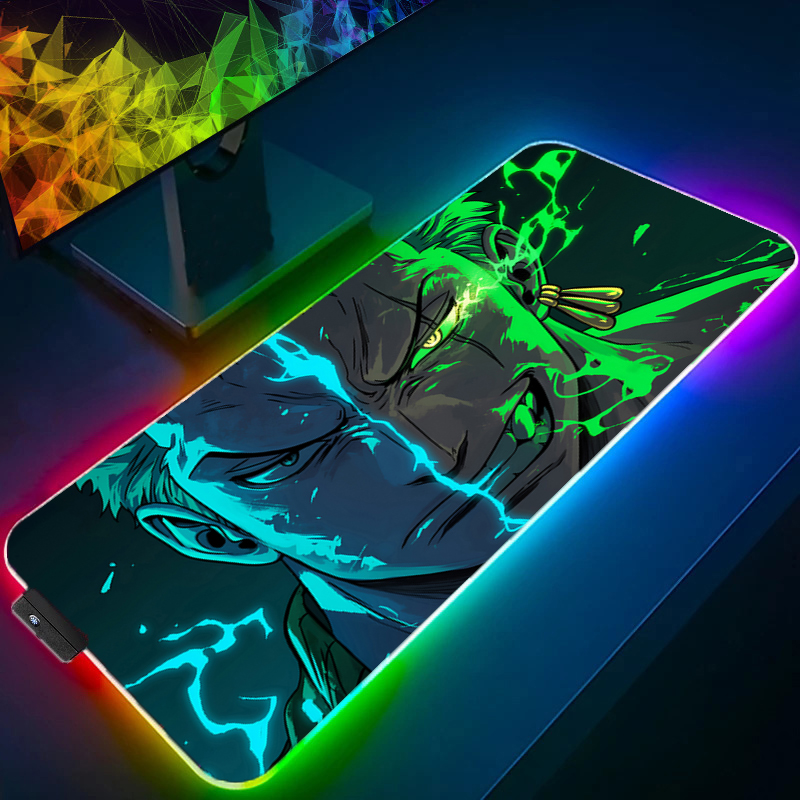 ONE PIECE Zoro Mouse Pad RGB G - Pc Gaming Keyboard 评论和价格