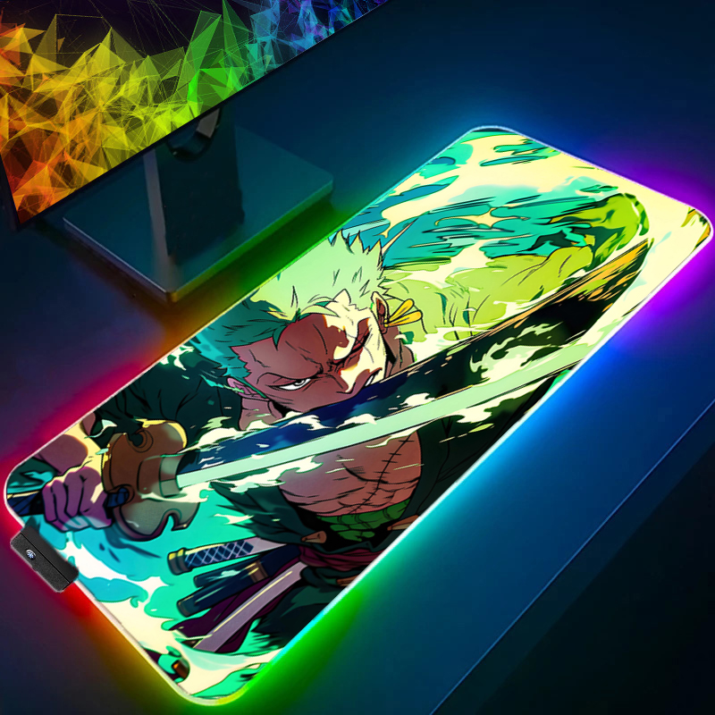 ONE PIECE Zoro Mouse Pad RGB G - Pc Gaming Keyboard 评论和价格