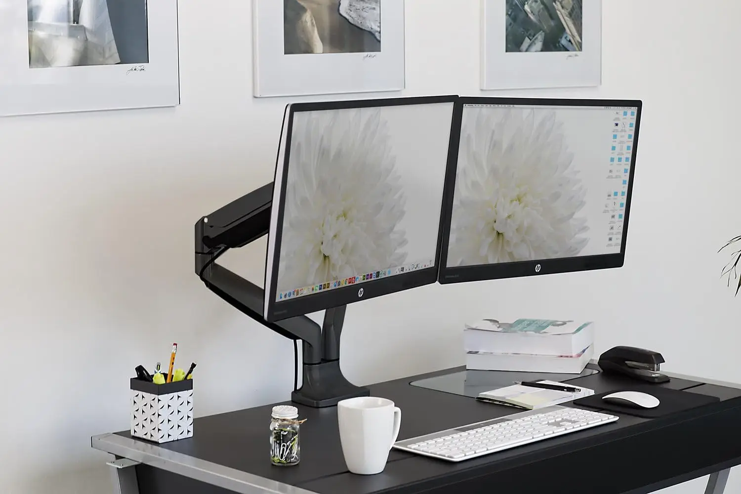 Dual Monitor Arm Mount | Desk  - Dual Monitor Arm 评论和价格