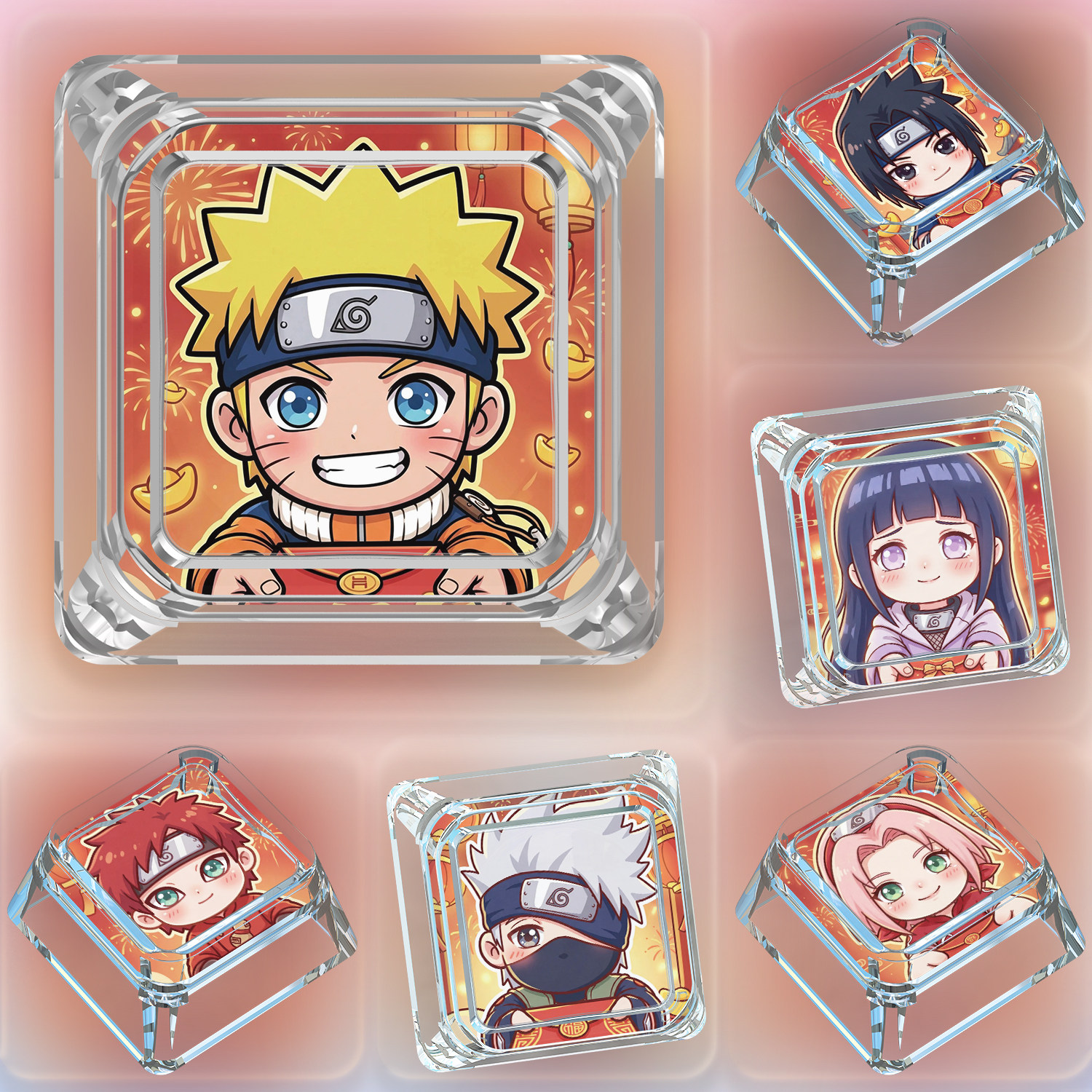 Diy Uzumaki Naruto Cute Mechan - Mechanical Keyboard 评论和价格