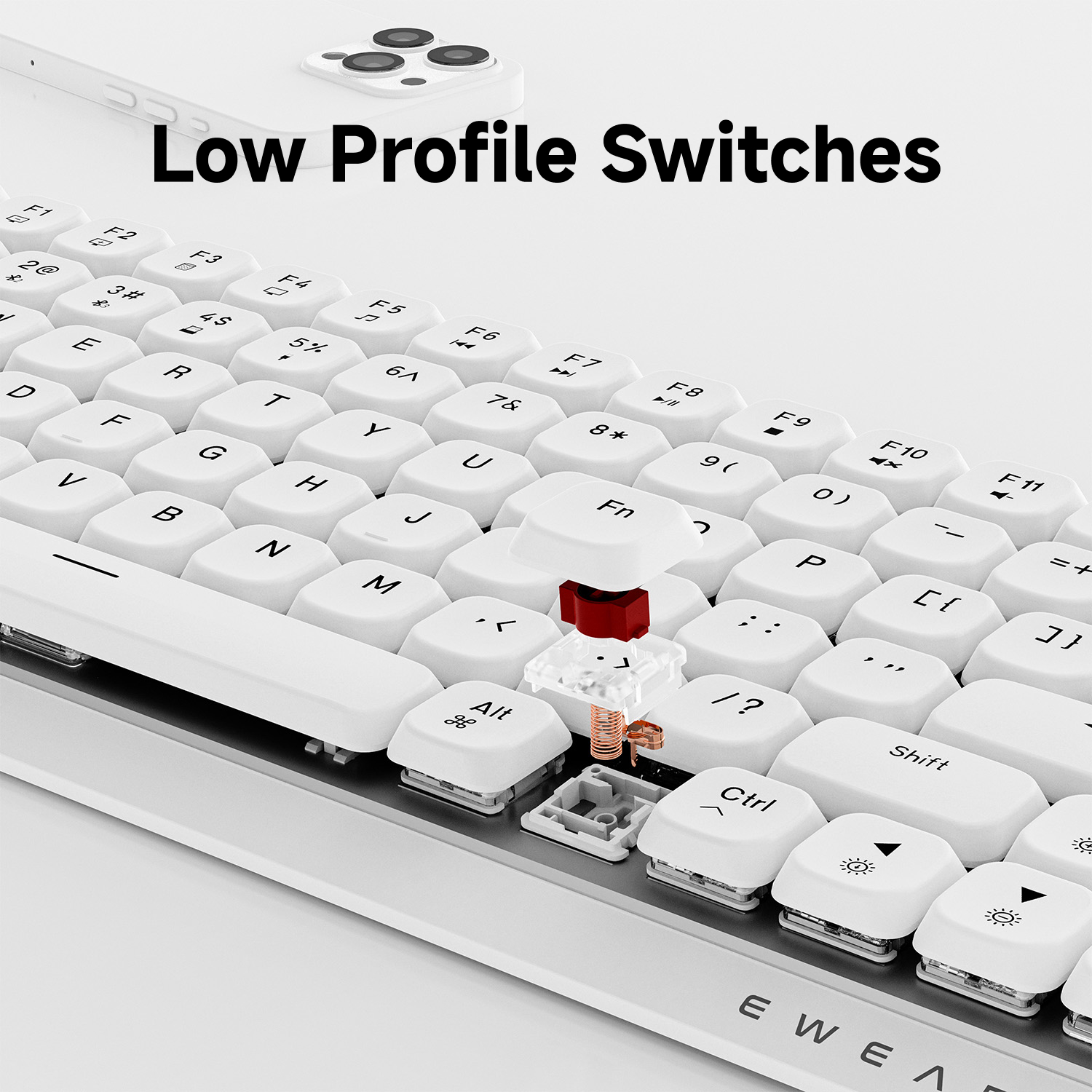 EWEADN 84 Keys Tri-Mode Low Pr - Mechanical Keyboard 评论和价格