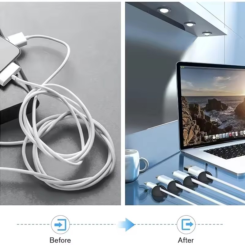 5/50Pcs Desktop Wall Cable Cli - Desk Cable Organizer 评论和价格