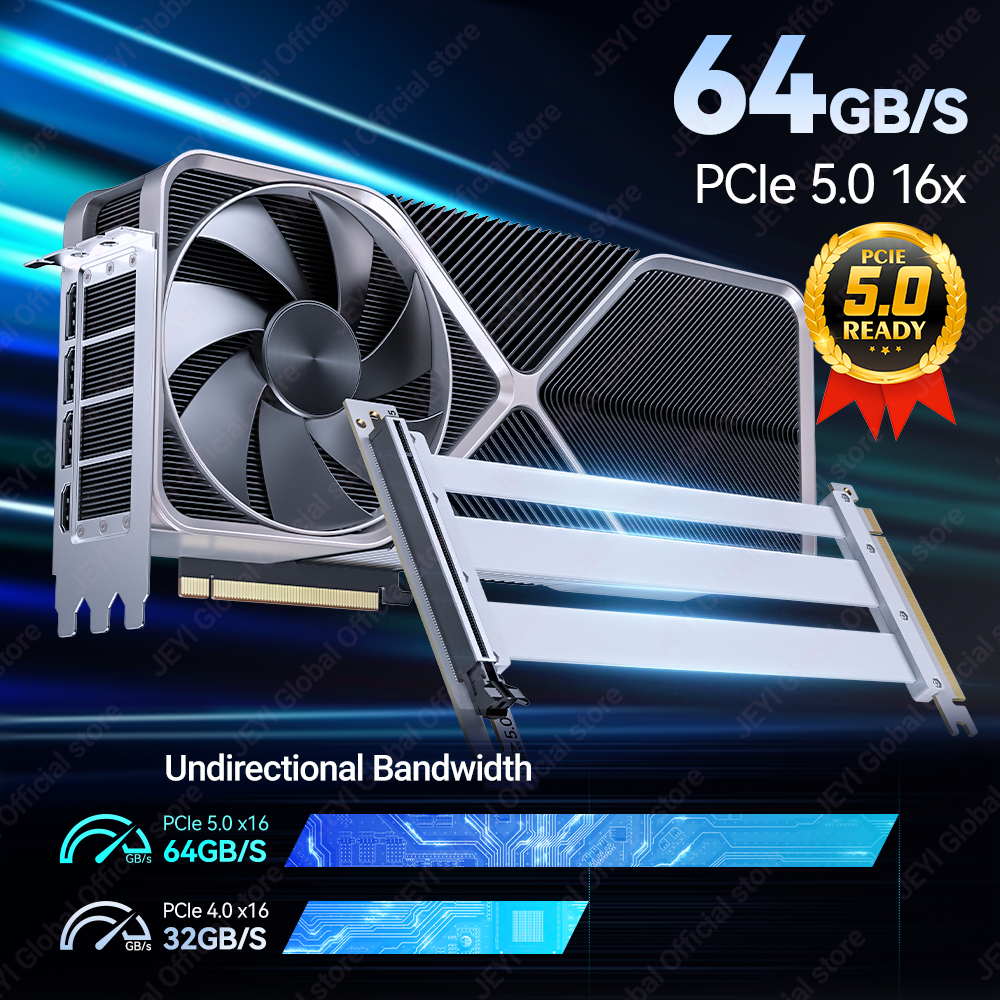 JEYI PCIe 5.0 X16 Riser Cable  - Pc Gaming Rtx 5090 评论和价格