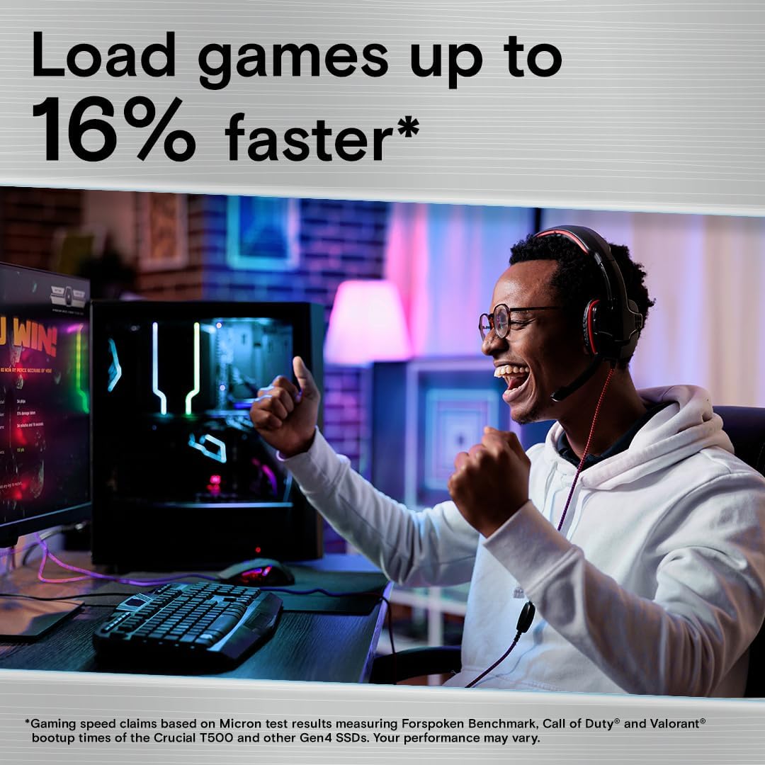 Crucial T500 1TB Gen4 NVMe M.2 - Pc Gaming Website 评论和价格