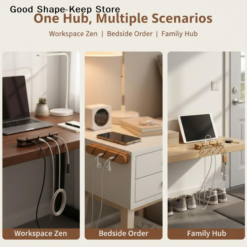 dailySolid Wood Cable Organize - Desk Cable Organizer 评论和价格