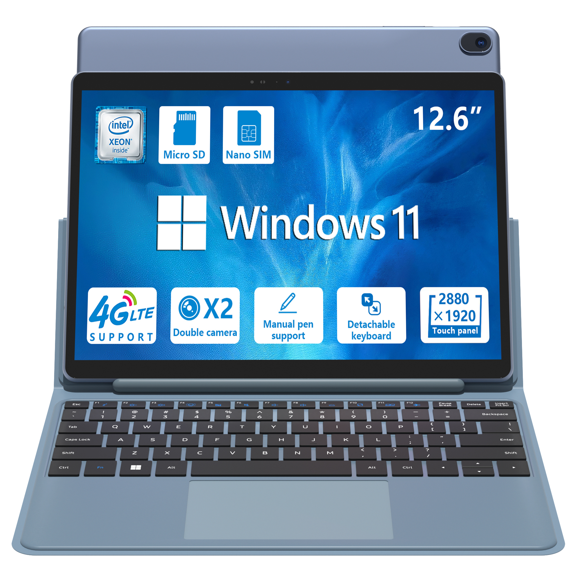 12.6 Inch IPS Touch Screen WiF - Pc Gaming Keyboard 评论和价格