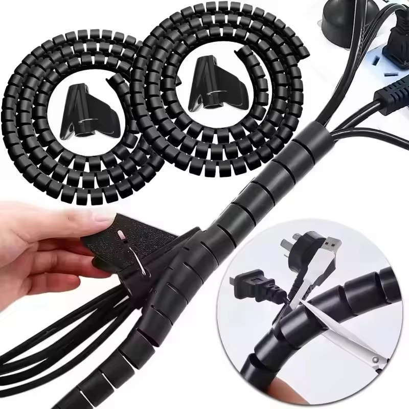 Cable Tube Sleeve Flexible Cor - Desk Cable Organizer 评论和价格