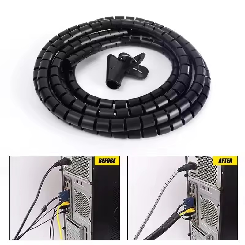 Cable Tube Sleeve Flexible Cor - Desk Cable Organizer 评论和价格