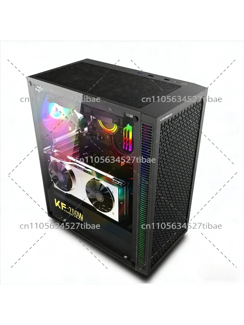 Black E-ATX Computer Case with - Pc Gaming Case 评论和价格