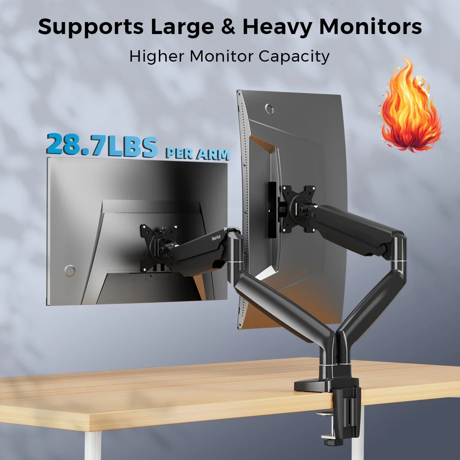 Curved Monitor Mount Dual Moni - Dual Monitor Arm 评论和价格